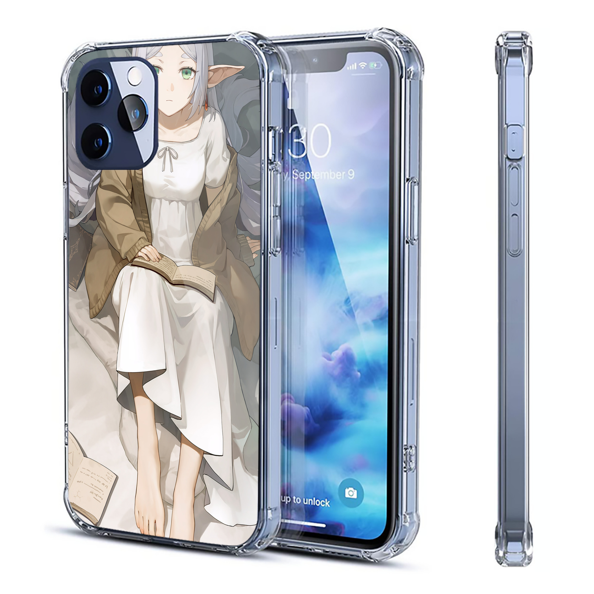（画像用） 葬送のフリーレン Frieren 【iPhone 12シリーズ対応】透明スマホケース（クリアソフトケース）